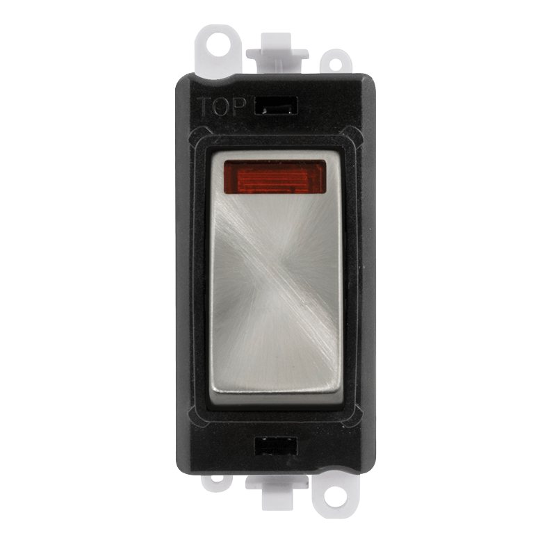 Click Gridpro 20A DP Gridswitch + Neon Satin Chrome Black Insert GM2018NBKSC