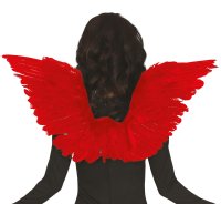 Red Feathers Wings 62cm
