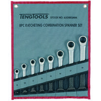 Spanner Set Ratchet Combn Mm 8 Pieces