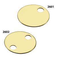 1-1/4" ONE HOLE SOLID BRASS TAG
