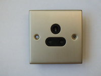 5A 1 Gang Un-Switched Socket INGOT Satin Chrome