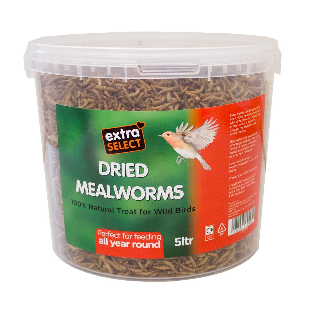 Extra Select Dried Mealworms Wild Bird Treat 5ltr