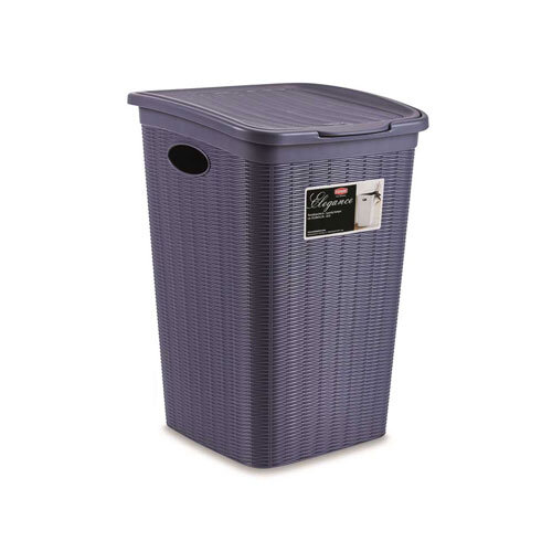 Elegance Laundry Hamper Basket Slate Grey