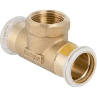 Geberit Mapress 15mm x 1/2" x 15mm Copper Tee with Female Thread Gas 34735