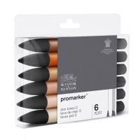 Winsor & Newton - Promarker x 6 Set- Skin Tones Set 2