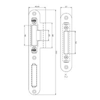 EXT LATCH SET LEFT HAND FLAT LATCH PLATE
