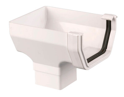 114mm Squarestyle Stopend Outlet Arctic White