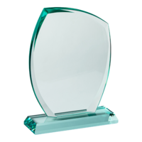 17cm Jade Glass Plaque (Satin Box)