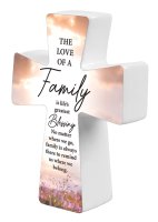 Porcelain Message Cross/Family  (12861)