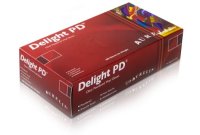 Delight Clear Vinyl Lightly Powdered Gloves X 100 Large