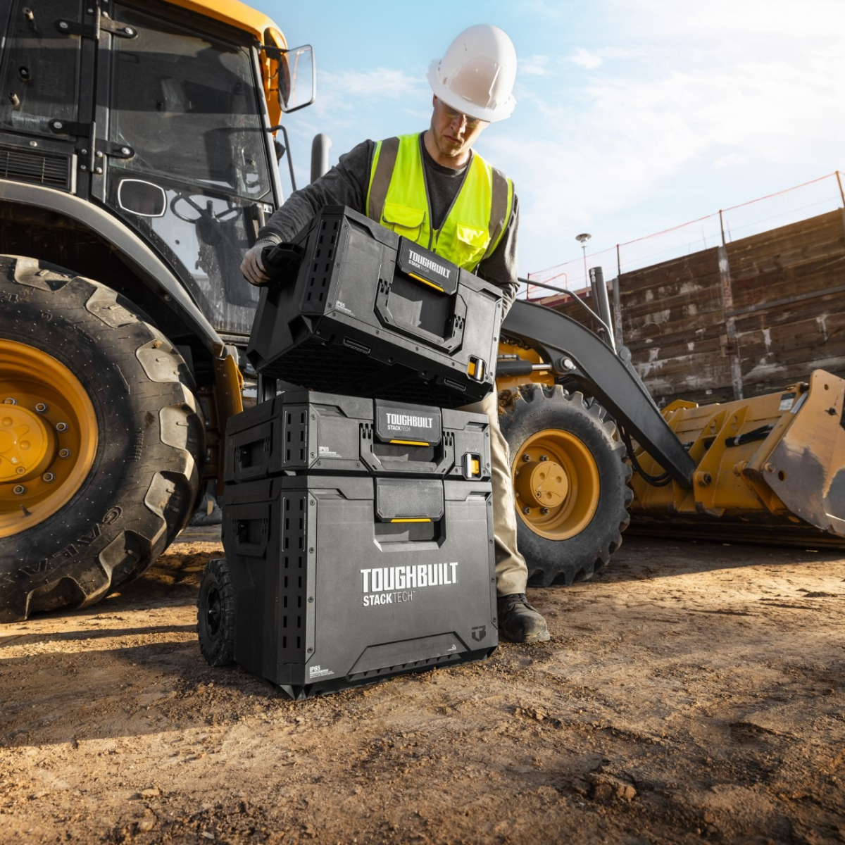 ToughBuilt TB-B1S3-B-70R StackTech 3 Piece Rolling Toolbox Set