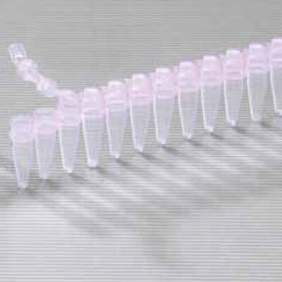 PCR Tubes, 0.2ml, 12-Strip Tubes, Flat Caps, Clear, 10 packs