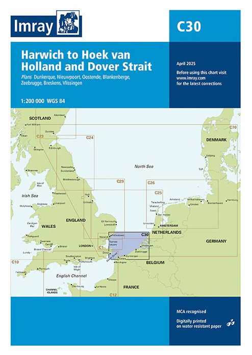 Imray Chart - C30 Harwich to Hoek van Holland and Dover Strait