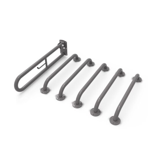 Tucker French Doc M Pack Grab Rail (Exposed Fixings) Grey