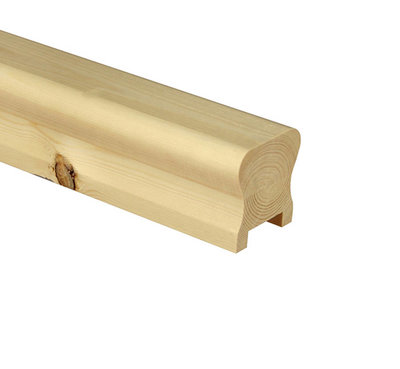 Richard Burbidge Pine HDR Handrail 3.6m (41mm Groove) HDR3600/41P
