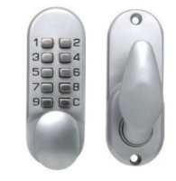 Sterling Push Button Door Lock Satin Chrome Compact