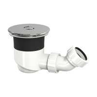 Top Fix Shower Waste 90mm G1 1/2" Brushed Steel Finish