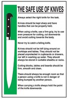 Catering Signs - The Safe Use of Knifes 300mm x 200mm