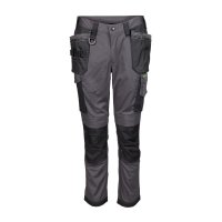 SUDBURY GREY/BLACK STRETCH SLIM FIT TROUSER 