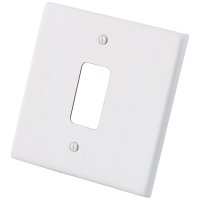 White 1 Gang Grid Plate 6011-350