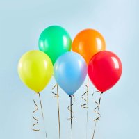 Rainbow 12" Latex Balloons - Pack of 5