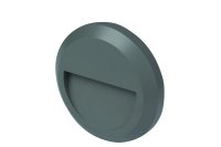 TWILIGHT 2W LED circular wall light, IP65, Grey, 3000K