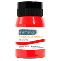 Elements 500ml Acrylic Cadmium Red | Scarlet