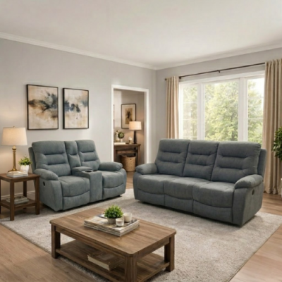 Ash 3RR + 2RR Electric Recliner Bundle - Grey