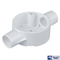 MT 25mm Round Conduit Through Box