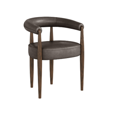 Florentia Chair Mahogany Brown PU