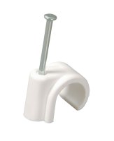 10mm WHITE PLASTIC NAIL-IN CLIPS 92