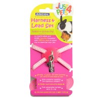 Ancol Rabbit Harness & Lead Set Pink 1x3