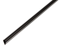 Alberts Clip Profile Black PVC 15mm 1 Metre 484873