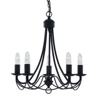 MAYPOLE 5 LIGHT FITTING MATT BLACK