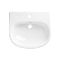 Tucker French Tonbridge 475mm Semi Countertop Standard Depth Basin One Taphole White