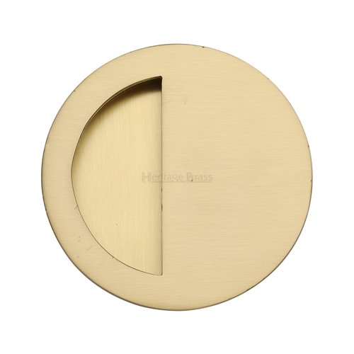 ROUND MOON FLUSH PULL SB