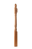 Half Stair Newel Post 4" Moulded with Cap Red Deal