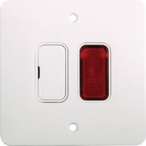 Hager Sollysta 13A Unswitched Spur Switch + Neon White WMGSU83N