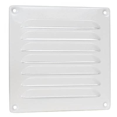 Schoepenrooster alu wit 155x155