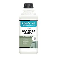 Polyvine Clear Wax Finish Varnish Dead Flat 500ml Pack Shot