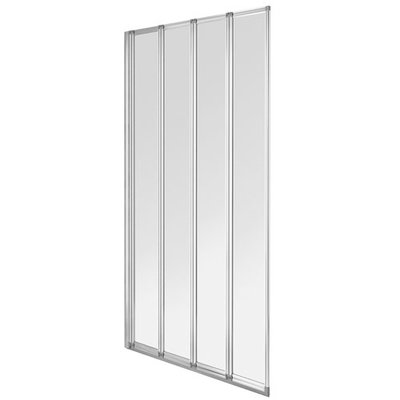 Aqualux Folding Bath Screen (Silver)