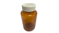 150ml PET AMBER TABLET VIAL SCREW CAP BOXED (100)