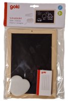 Slate with sponge & chalk. Set of 12