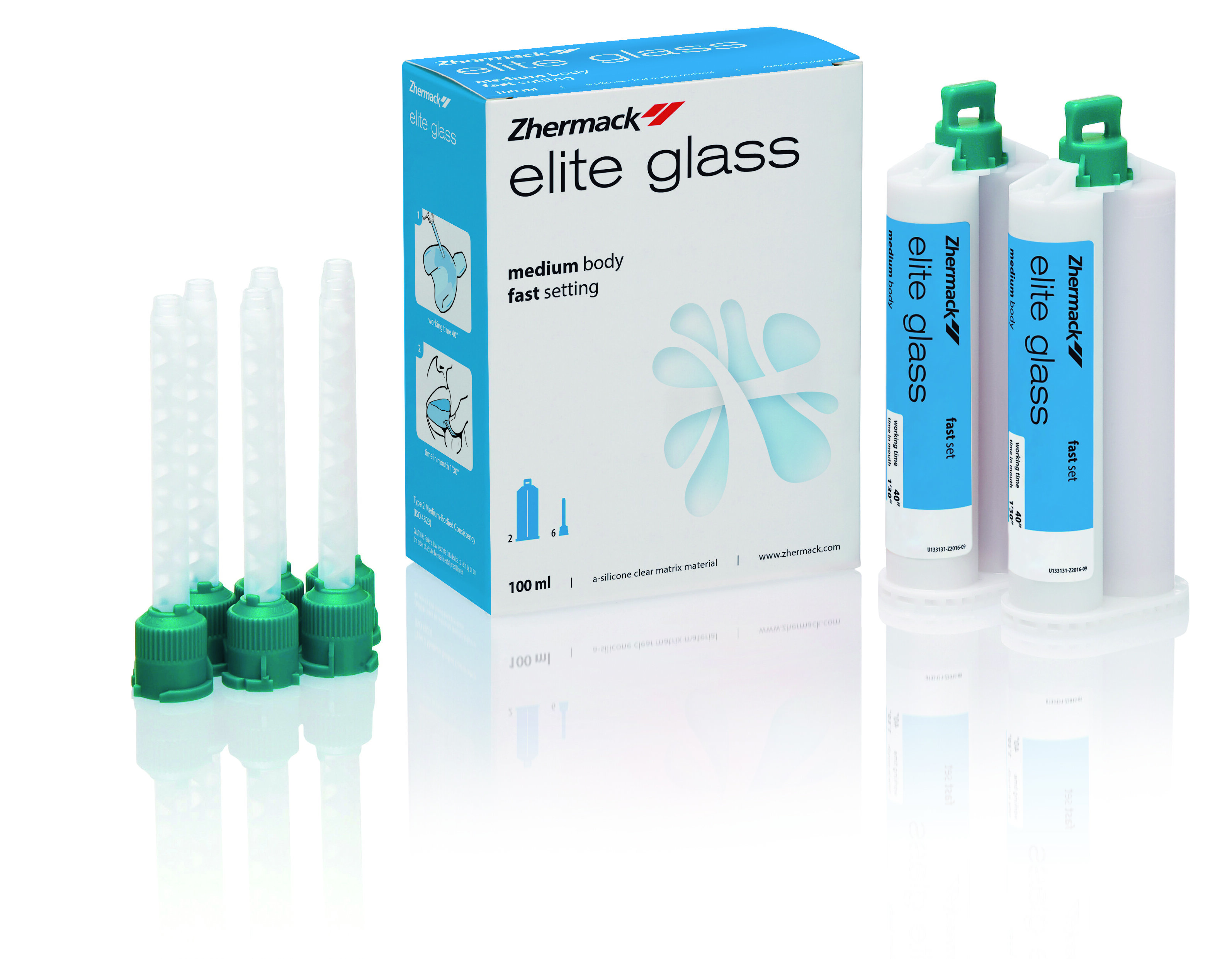 Zhermack Elite Glass 2 x 50ml + 6 tips