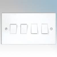 DETA VIMARK FLUSH SWITCH 10AMP 4 GANG 2 WAY