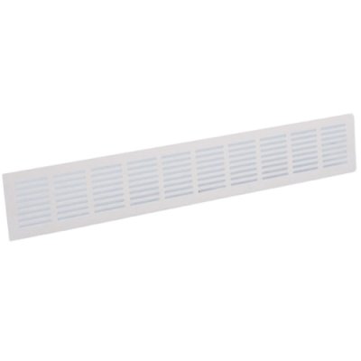 Grille plinthe alu blanche 500x80