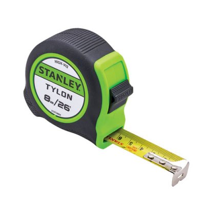 Stanley Hi-Vis Tylon Tape (8m/26ft)
