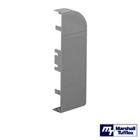 MT Sterling Curve Aluminium Profile 2 Left Hand End Cap - Silver/Grey