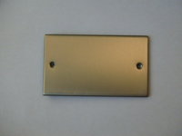 2 Gang Satin Chrome Blank Plate
