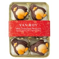 Milk penguin figures with hazelnut filling in clear gift 6 pack  - 6 x 75g